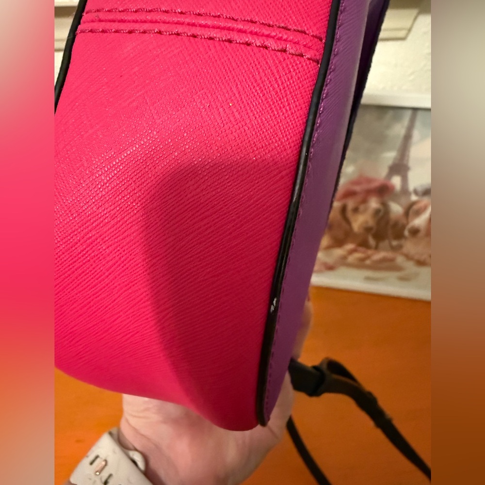 kate spade Purple Glitter Flap Crossbody Bag with Black Strap - Picture 8 of 15